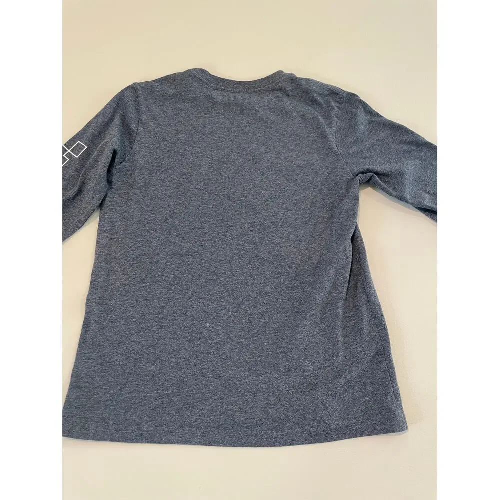 Mojang Youth L (10/12) Minecraft Long Sleeve Top – Gray